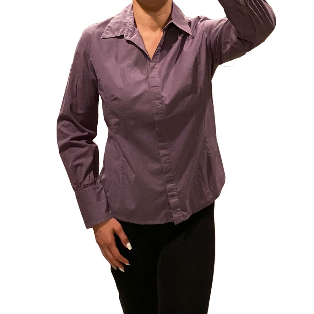 The Limited Stretch Purple Dress Shirt